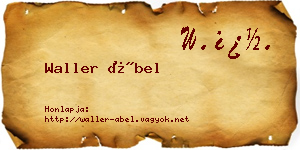Waller Ábel névjegykártya