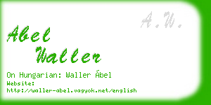 abel waller business card